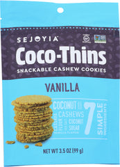 SEJOYIA: Coco-Thins Cashew Cookies, 3.5 oz