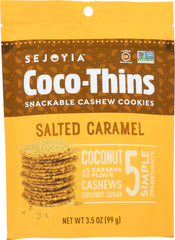 SEJOYIA: Cookie Coco-Thins Salted Caramel, 3.5 oz