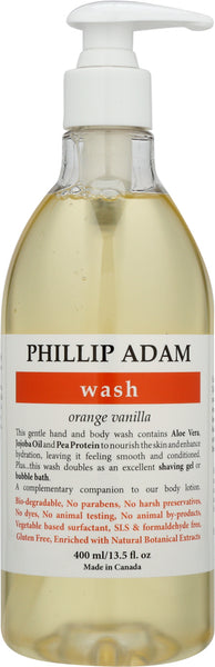 PHILLIP ADAM: Wash Body Hand Vanilla Orange, 13.5 oz