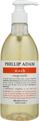 PHILLIP ADAM: Wash Body Hand Vanilla Orange, 13.5 oz