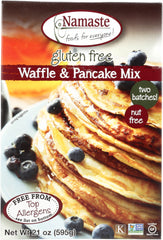 NAMASTE FOODS: Waffle & Pancake Mix Gluten Free, 21 oz