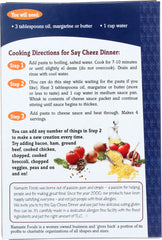 NAMASTE FOODS: Say Cheez Pasta Dinner, 9 oz
