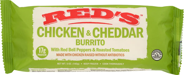 RED'S: Natural Foods Chicken & Cheese Burrito, 5 oz