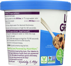 LOVE GROWN FOODS: Hot Oats Blueberry Banana Walnut, 2.22 oz