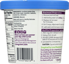 LOVE GROWN FOODS: Hot Oats Blueberry Banana Walnut, 2.22 oz