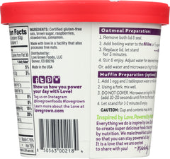 LOVE GROWN: Hot Oats Foods Strawberry Raspberry, 2.22 oz