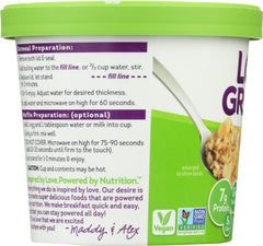 LOVE GROWN FOODS: Hot Oats Apple Cinnamon, 2.22 oz