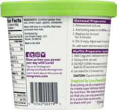 LOVE GROWN FOODS: Hot Oats Apple Cinnamon, 2.22 oz