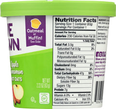 LOVE GROWN FOODS: Hot Oats Apple Cinnamon, 2.22 oz