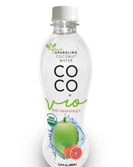 COCO VIO: Sparkling Coconut Water Red Grapefruit, 13.5 fo