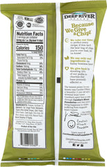 DEEP RIVER: New York Spicy Dill Pickle Kettle Cooked Potato Chips, 5 oz