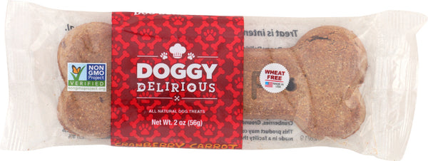 DOGGY DELIRIOUS: Dog Big Bone Cranberry Carrot, 2.04 oz