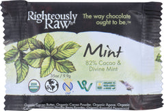 RIGHTEOUSLY RAW: 82% Cacao & Divine Mint Bite, 0.35 oz