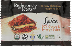 RIGHTEOUSLY RAW: 80% Cacao Synergy Spice Bite, 0.35 oz