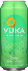 VUKA: Energy Drink Renew Mango Peach, 16 oz