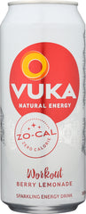 VUKA ENERGY DRINKS: Zero Calorie Workout Berry Lemonade, 16 fo