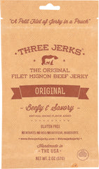 THREE JERKS JERKY: Jerky Filet  Mignon Beefy Original, 2 oz