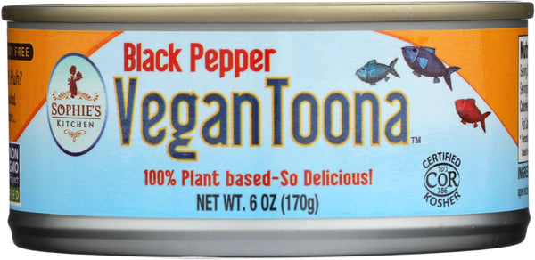 SOPHIES KITCHEN: Vegan Toona Black Pepper Can, 6 oz