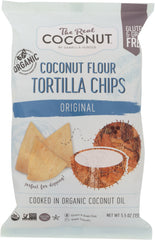 THE REAL COCONUT: Tortilla Flour Coconut Chip,  5.5 oz