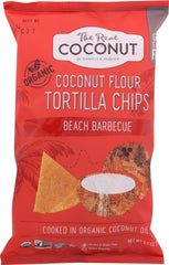 THE REAL COCONUT: CHIPS TRTLA FLR CCNUT BBQ (5.500 OZ)