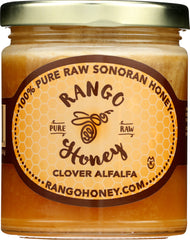 RANGO HONEY: 100% Pure Raw Honey Sonoran Clover Alfalfa, 12 oz