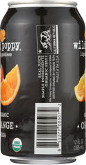 WILD POPPY: Organic Orange Soda 4x12oz, 48 oz