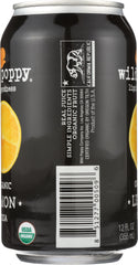 WILD POPPY: Organic Lemon Soda 4x12oz, 48 oz