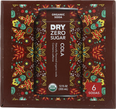 DRY SODA: Zero Sugar Soda Cola 6-12 fl oz, 72 fl oz