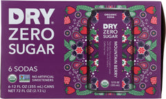DRY SODA: Zero Sugar Soda Mountain Berry 6-12 fl oz, 72 fl oz