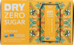 DRY SODA: Zero Sugar Soda Island Fruit 6-12 fl oz, 72 fl oz