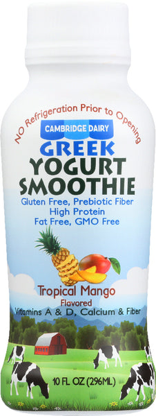 CAMBRIDGE DAIRY: Greek Yogurt Smoothie Tropical Mango, 10 fo