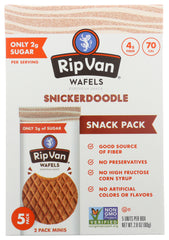 RIP VAN WAFELS: Snickerdoodle Wafels Snack Pack, 2.80 oz