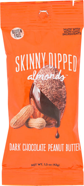 SKINNY DIPPED ALMONDS: Dark Chocolate Peanut Butter, 1.50 oz