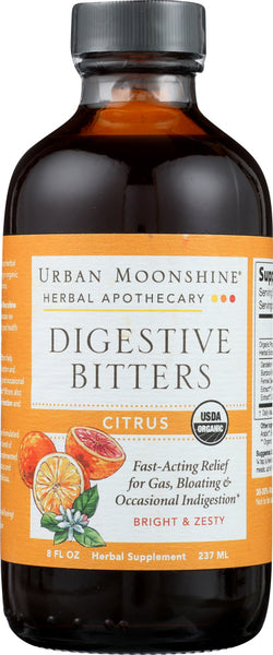URBAN MOONSHINE: Organic Citrus Digestive Bitters Bottle, 8 fl oz