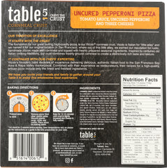 TABLE5 PIZZA: Frozen Uncured Pepperoni Artisan Pizza, 12.5 oz