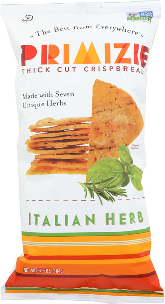 PRIMIZIE SNACKS: Thick Cut Crispbreads Classic Italian 7-Herb Blend, 6.5 oz