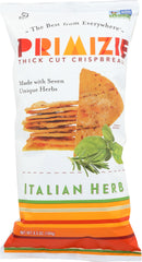 PRIMIZIE SNACKS: Thick Cut Crispbreads Classic Italian 7-Herb Blend, 6.5 oz