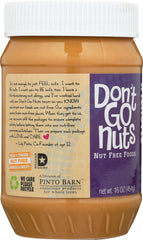 DONT GO NUTS: Soy Butter Slightly Sweet Organic, 16 oz