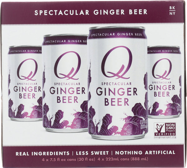 Q TONIC: Ginger Beer 4 Pack, 30 fo