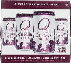 Q TONIC: Ginger Beer 4 Pack, 30 fo