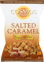 COSMOS CREATIONS: Gluten Free Salted Caramel Premium Puffed Corn, 6.5 oz