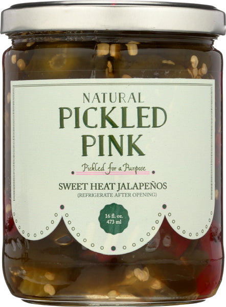 PICKLED PINK FOODS LLC: Jalapenos Sweet Heat, 16 oz