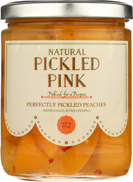 PICKLED PINK FOODS LLC: Peaches Pickled, 16 oz