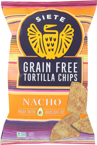 SIETE: Tortilla Nacho Chips Grain Free, 5 oz