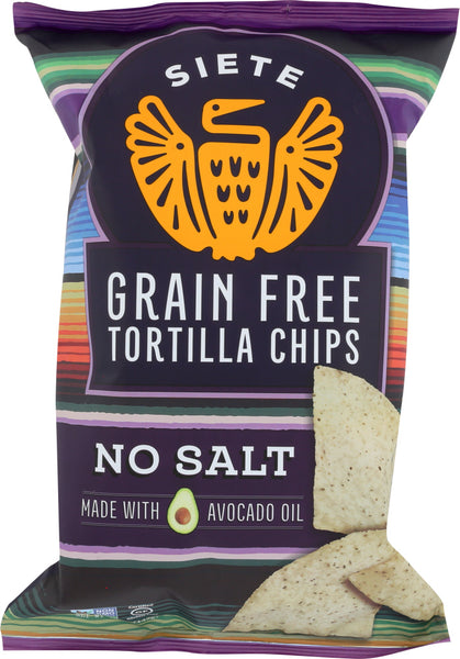 SIETE: Chip Tortilla No Salt, 5 oz