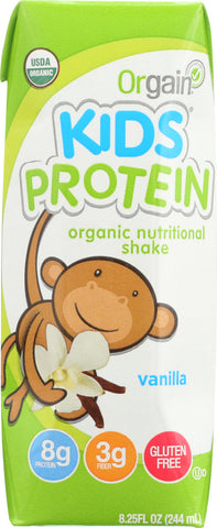 ORGAIN:  Healthy Kids Organic Nutritional Shake Vanilla, 8.25 oz