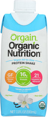 ORGAIN: Organic Vegan Nutritional Shake Sweet Vanilla Bean, 11 oz