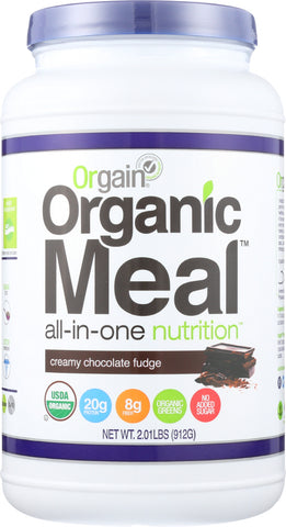 ORGAIN: Organic Meal All-in-one Nutrition Creamy Chocolate Fudge, 2.01 lb