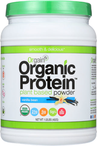 ORGAIN: Protein Powder Vanilla Bean, 1.02 lb