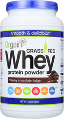 ORGAIN: Whey Protein Powder Chocolate Fudge, 29.12 oz